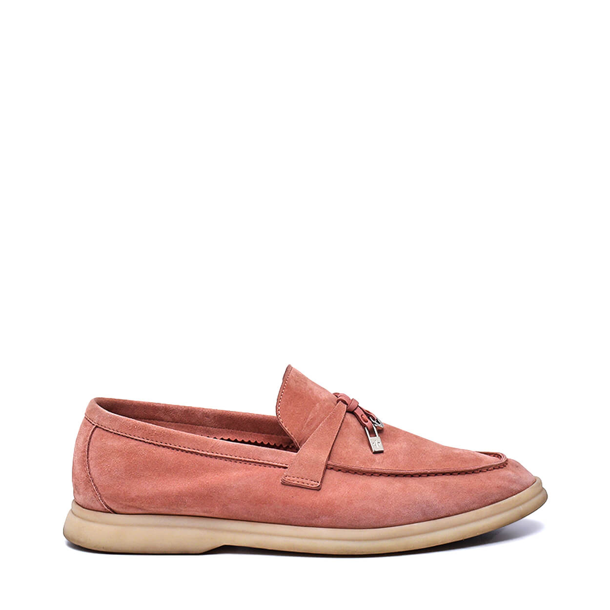 Loro Piana - Pink Suede Summer Charms Walk Loafer